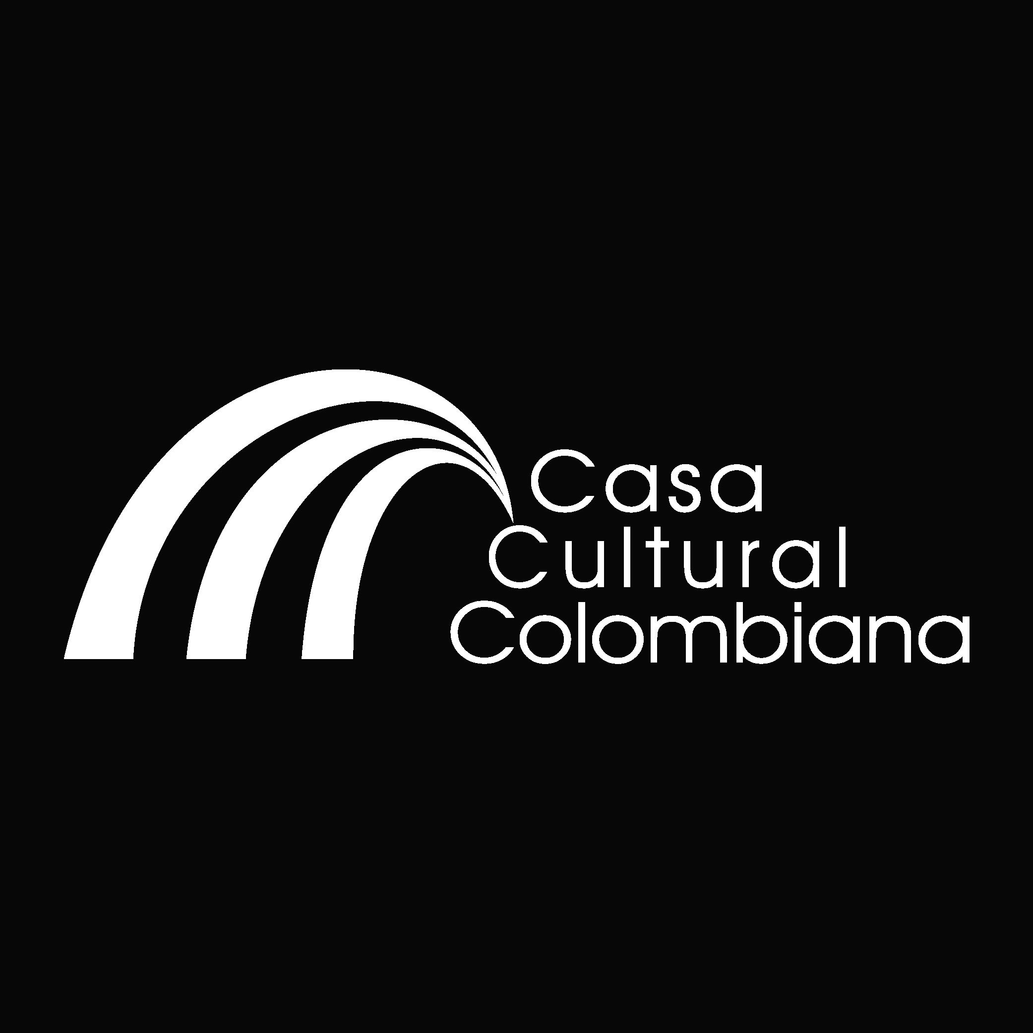 Casa Cultural Colombiana White Logo Vector Logo